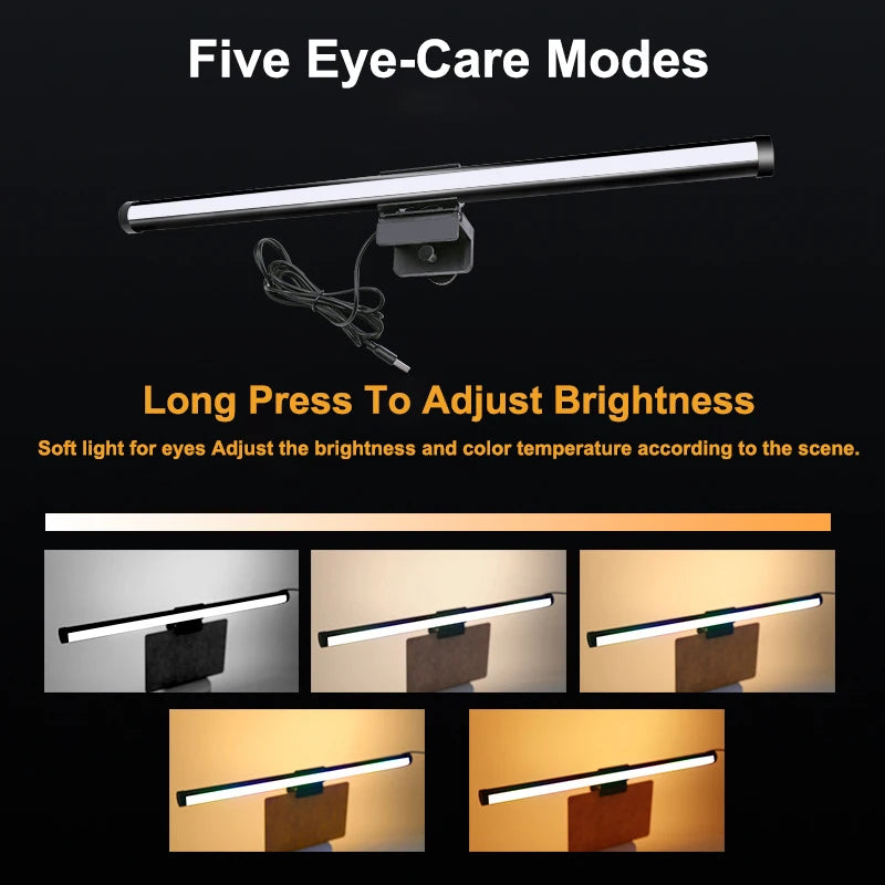 RGB Monitor Light Bar – Dimmable USB Screen Lamp for Desk & Gaming Setup
