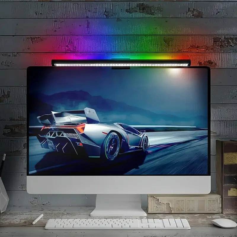 RGB Monitor Light Bar – Dimmable USB Screen Lamp for Desk & Gaming Setup