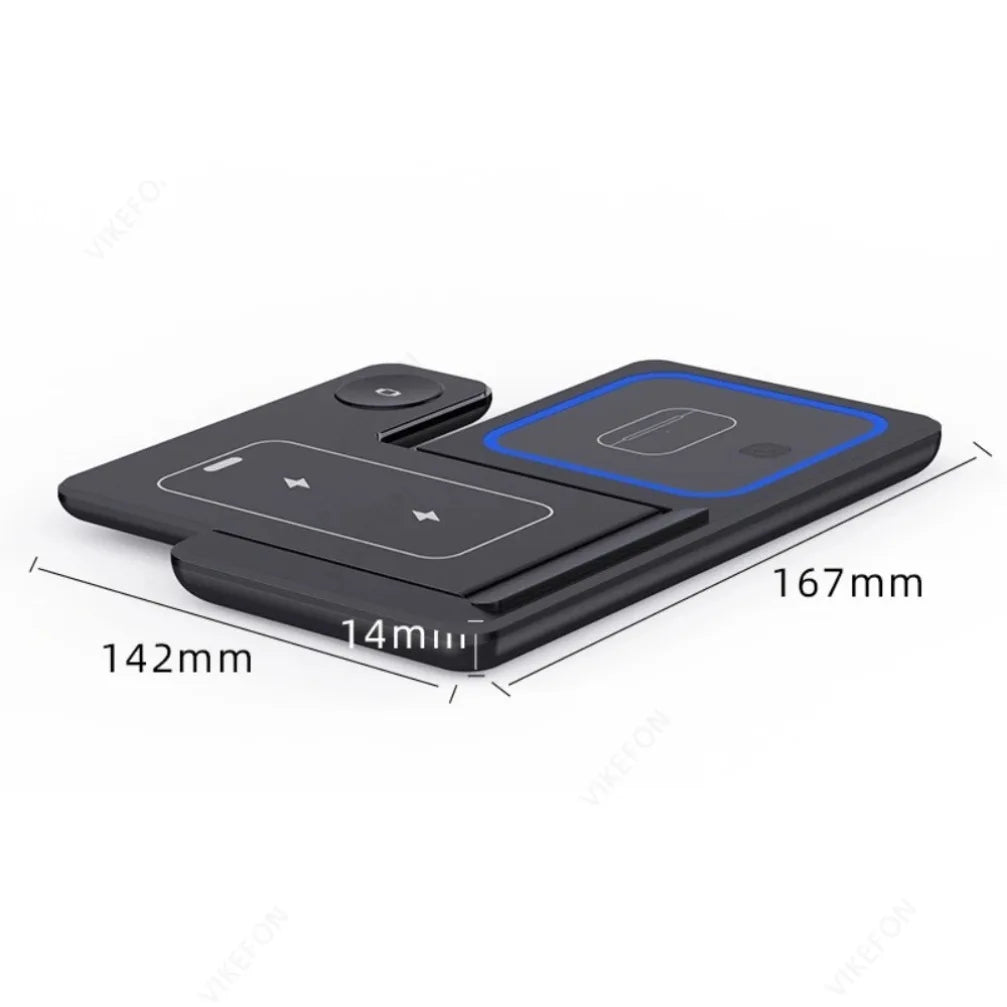 3-in-1 Foldable Wireless Charging Station for iPhone, Apple Watch & AirPods