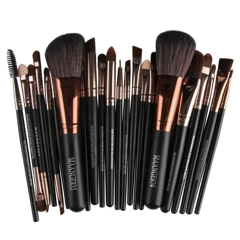 Professional Makeup Brush Set – 13 & 22 Piece Synthetic Brushes