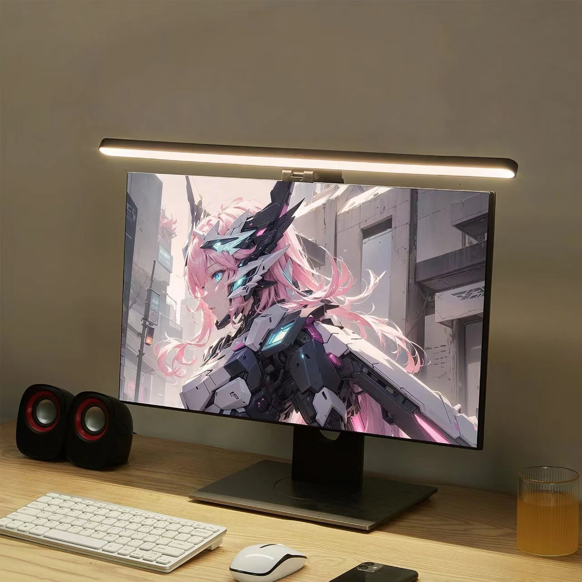 RGB Monitor Light Bar – Dimmable USB Screen Lamp for Desk & Gaming Setup