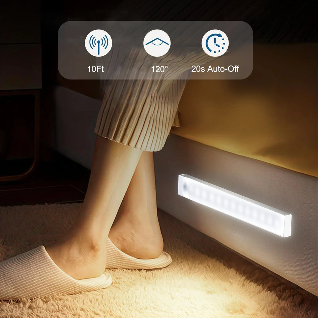 Rechargeable Motion Sensor LED Closet Lights – Wireless USB Cabinet Lights, Multi-Pack