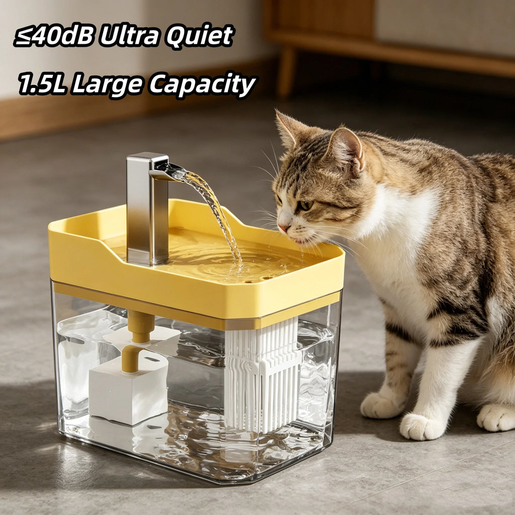 USB Pet Water Fountain with Filter – Quiet Recirculating Dispenser for Cats & Dogs