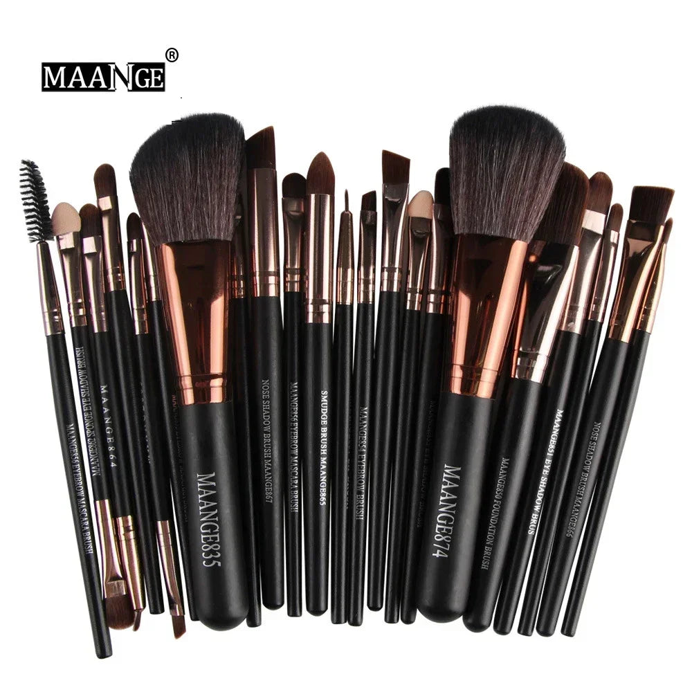 Professional Makeup Brush Set – 13 & 22 Piece Synthetic Brushes